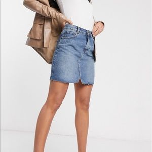 ASOS high-rise denim skirt